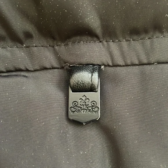 Nicole Benisti Leather-trim Down Jacket Black Size XS - Picture 11 of 16